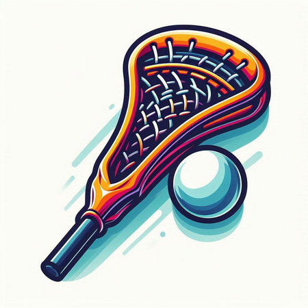 Tennis racket and ball isolated on white background. Vector illustration.のイラスト素材