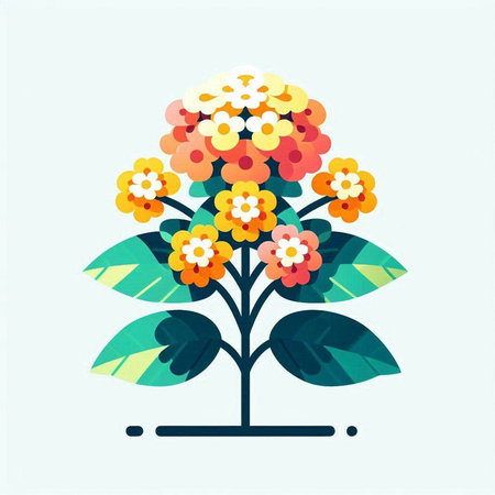 Flower icon design vector. Flower icon design template. Flower icon design template.のイラスト素材