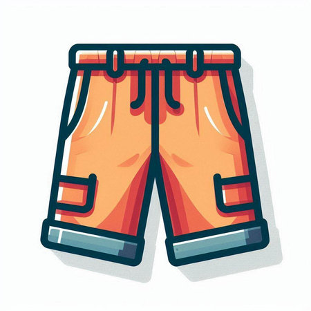 Swimming trunks icon isolated on white background. Vector illustration.のイラスト素材