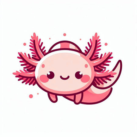 Cute cartoon octopus. Vector illustration isolated on white background.のイラスト素材