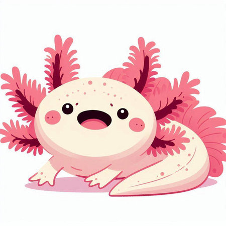 Cute pink cat with wings isolated on white background. Vector illustration.のイラスト素材