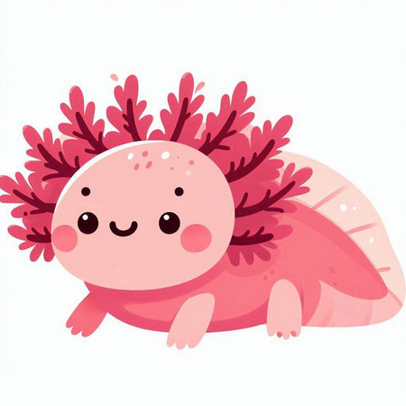 Cute pink dinosaur with a wreath on his head. Vector illustration.のイラスト素材