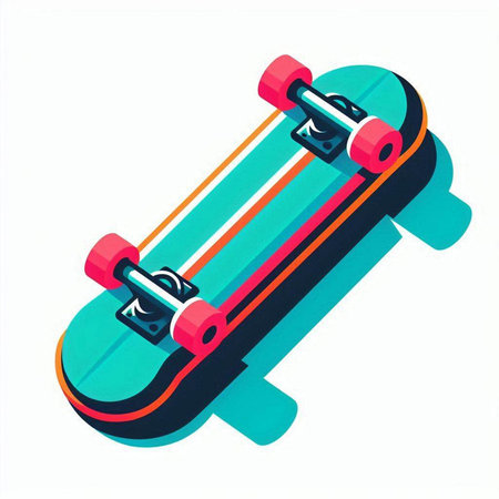 Skateboard on a white background. Vector illustration. Eps 10.のイラスト素材
