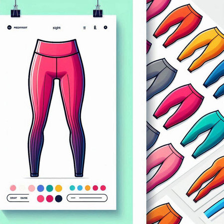 Fashion illustration of pants. Template for your design. Vector illustrationのイラスト素材