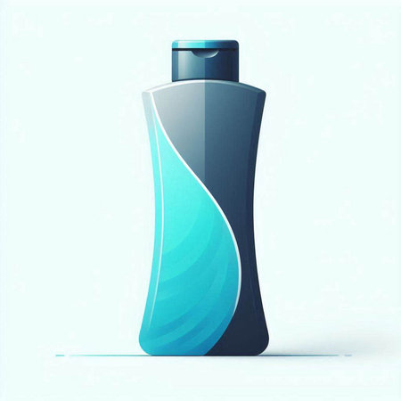 Cosmetic bottle on a white background. Vector illustration. Eps 10.のイラスト素材