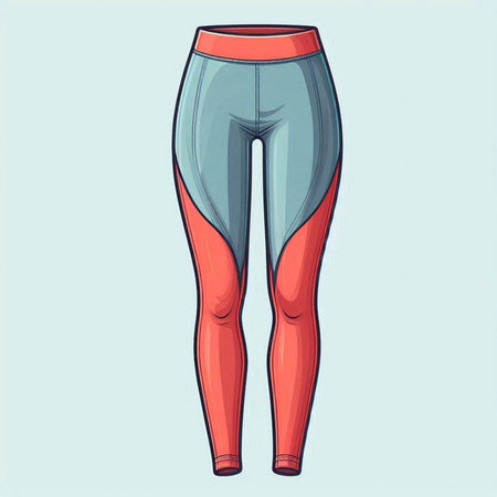 Women's sports pants. Vector illustration of a woman's sportswear.のイラスト素材