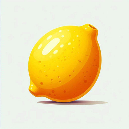 Lemon isolated on white background. Vector illustration. Eps 10.のイラスト素材