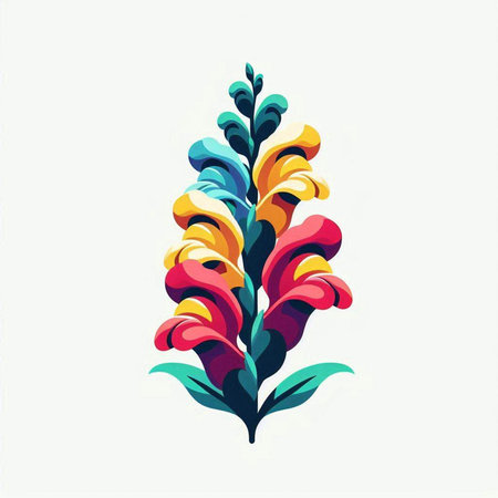 colorful flower on a white background, vector illustration, EPS 10のイラスト素材