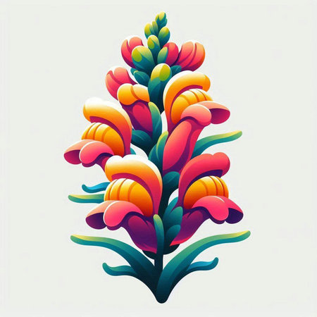 Colorful flower on a white background. Vector illustration. Eps 10のイラスト素材