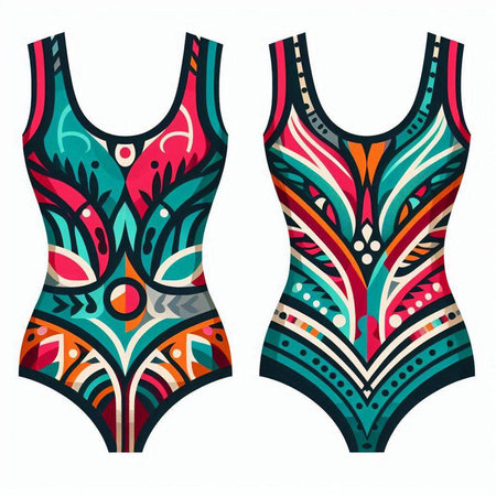 Women's swimsuit. Colorful vector illustration for your design.のイラスト素材