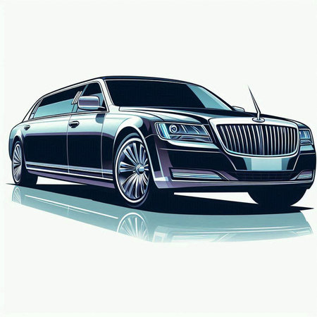Sketch of a luxury car. Vector illustration for your designのイラスト素材
