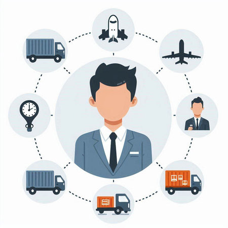 Logistics concept with icons design, vector illustration 10 eps graphic.のイラスト素材