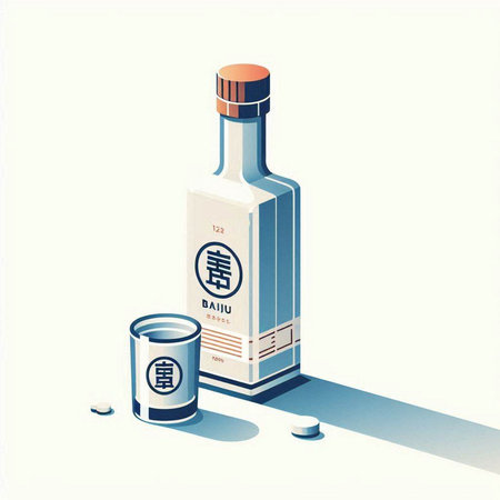 Vector illustration of a bottle of tequila on a white background.のイラスト素材