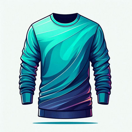 Blue sweater isolated on a white background. Vector illustration for your designのイラスト素材