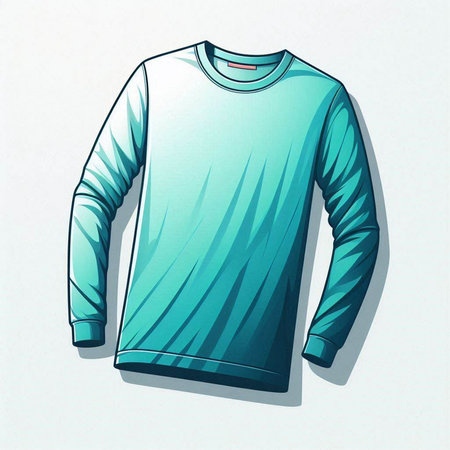 T-shirt vector illustration. T-shirt with a long sleeve.のイラスト素材