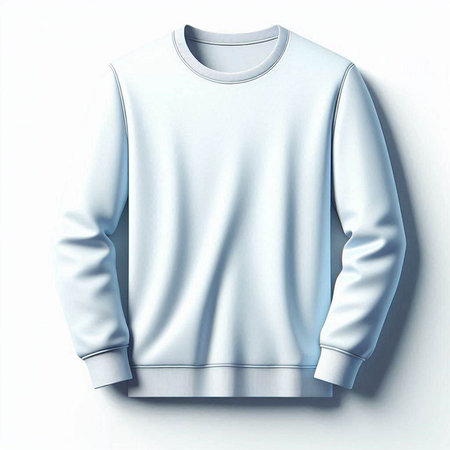 Blank blue sweatshirt on a white background. 3d renderingのイラスト素材