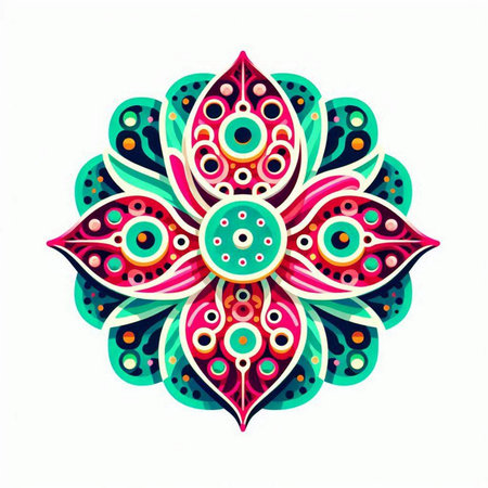 Ornament beautiful card with mandala. Geometric circle element made in vectorのイラスト素材
