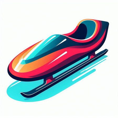 snowmobile isolated on a white background. Vector illustration. Eps 10.のイラスト素材