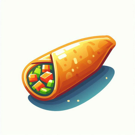 Illustration of a sushi roll isolated on a white background - vectorのイラスト素材