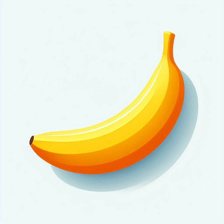 Illustration of a banana on a white background. Vector illustration.のイラスト素材