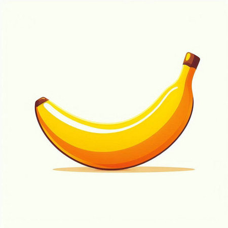 Illustration of a banana on a white background. Vector illustration.のイラスト素材