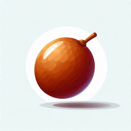 Vector illustration of a whole tropical fruit with a drop of water.のイラスト素材