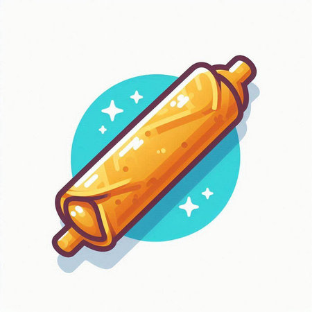 Coffee roll icon, vector illustration. Flat design style.のイラスト素材