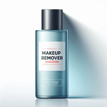 Mockup Realistic Cosmetic Bottle Template for Ads or Magazine Background.のイラスト素材