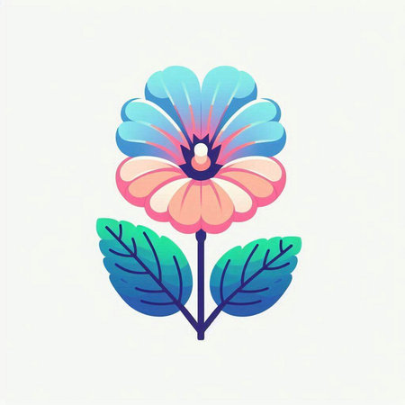 Flower icon. Vector illustration. Isolated on white background.のイラスト素材