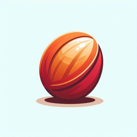 Illustration of a basketball ball on a blue background, vector illustrationのイラスト素材