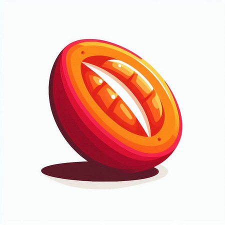 Sliced passion fruit on a white background. Vector illustration.のイラスト素材