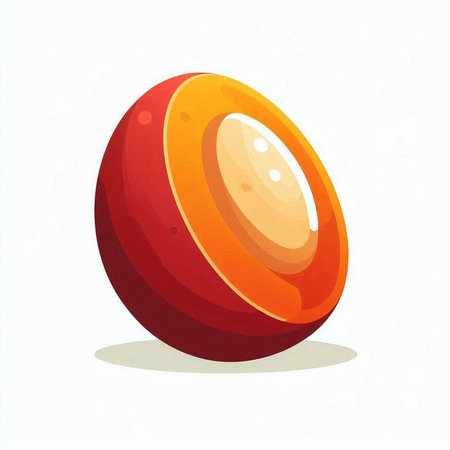 Illustration of red plum on a white background. Vector illustration.のイラスト素材