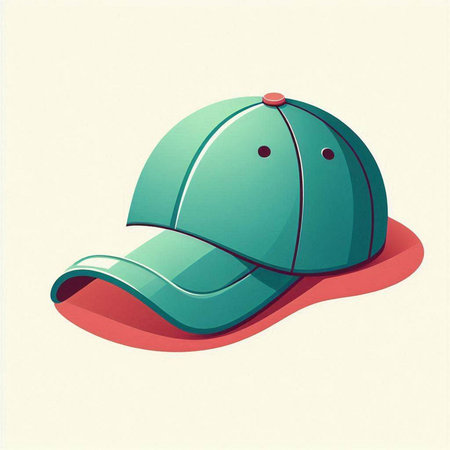 Baseball cap in retro style. Vector illustration. EPS 10.のイラスト素材