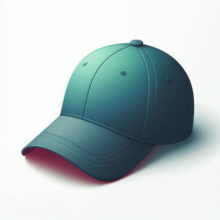 Baseball cap on a white background. 3d render. Vector illustration.のイラスト素材