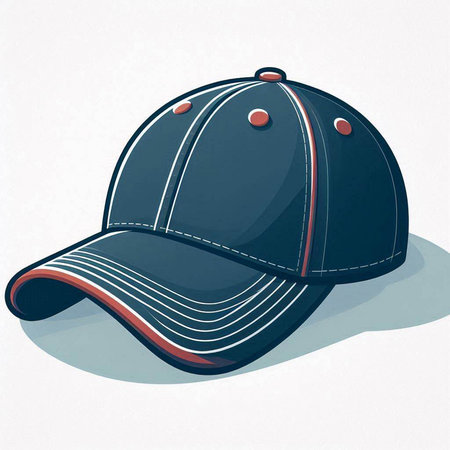 Baseball cap on white background. Vector illustration. Eps 10.のイラスト素材