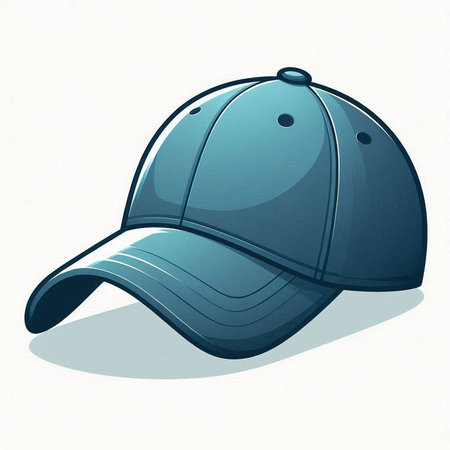 Illustration of a blue baseball cap on a white background - vectorのイラスト素材