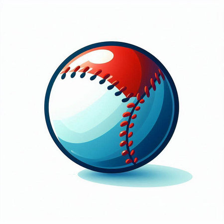 Baseball ball isolated on white background. Vector illustration. Eps 10.のイラスト素材