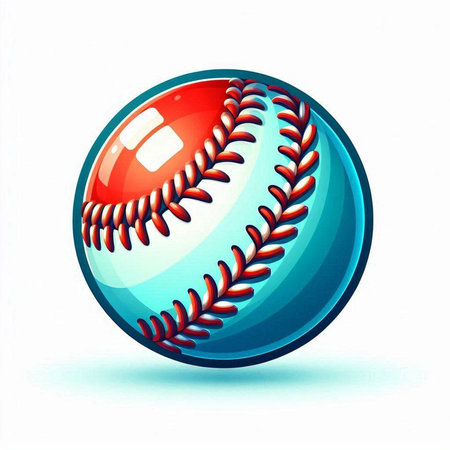 Baseball ball on a white background. Vector illustration. Eps 10.のイラスト素材