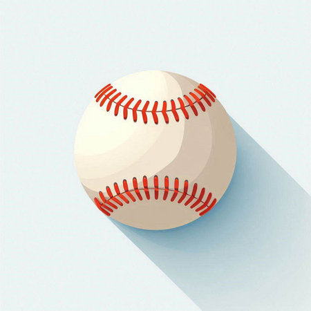 baseball ball on a white background, vector illustration, eps10のイラスト素材