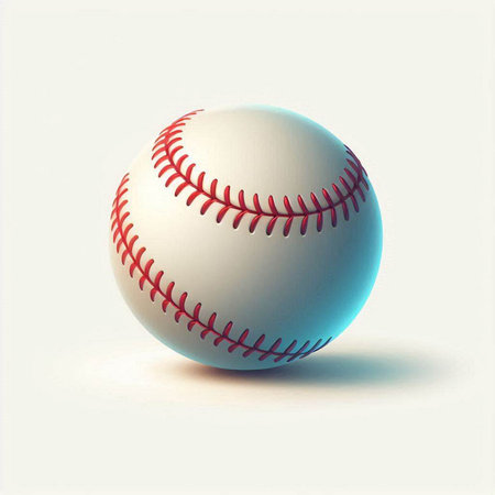 Baseball ball isolated on a white background. 3d illustration.のイラスト素材