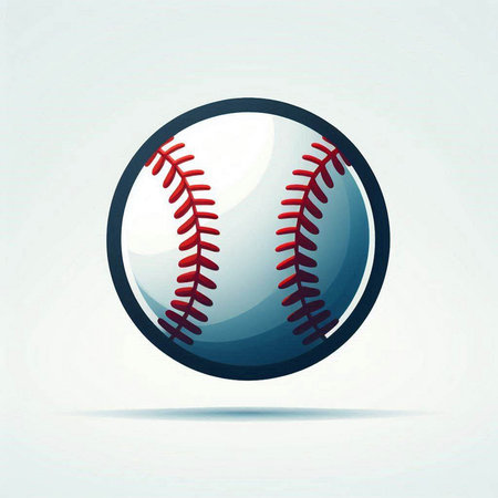 Baseball ball icon isolated on a white background. Vector illustration.のイラスト素材
