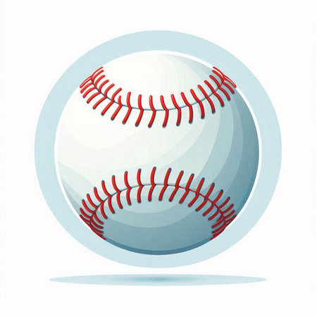 Baseball ball icon isolated on a white background. Vector illustration.のイラスト素材