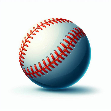 Baseball ball isolated on white background. Vector illustration. Eps 10.のイラスト素材