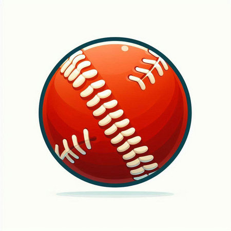 Baseball ball icon isolated on white background. Vector illustration. Eps 10.のイラスト素材