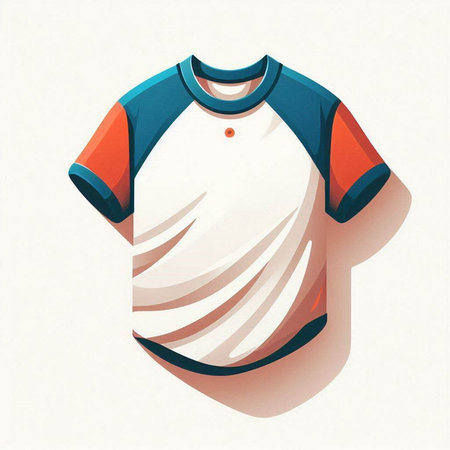 T-shirt design template. Vector illustration of a t-shirt.のイラスト素材