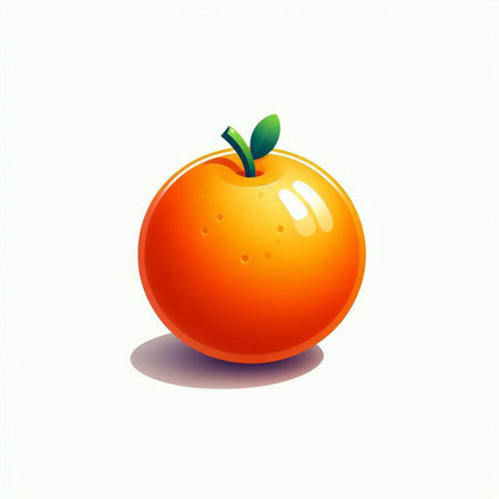Orange fruit isolated on white background. Vector illustration. Eps 10.のイラスト素材