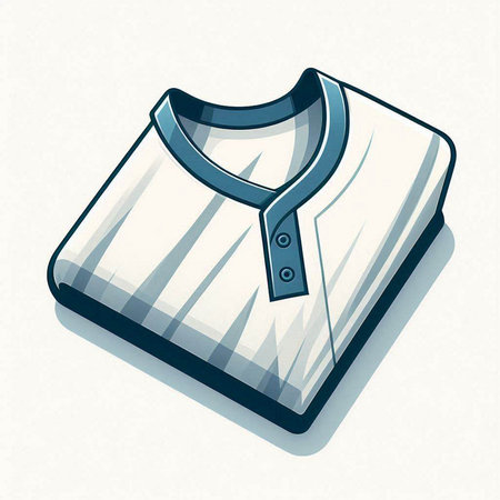 Folded shirt icon isolated on white background. 3d vector illustration.のイラスト素材