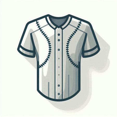 Baseball shirt icon. Vector illustration. Isolated on white background.のイラスト素材