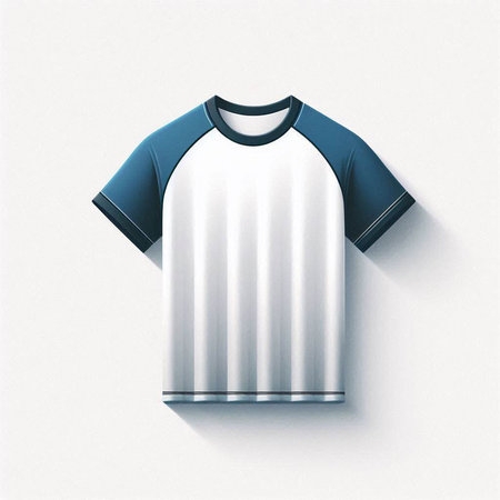 Soccer jersey t-shirt mockup, realistic vector illustration.のイラスト素材