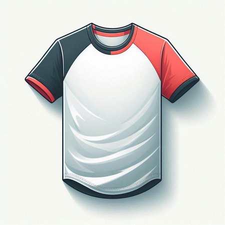 T-shirt design template. Vector illustration of sportswear.のイラスト素材